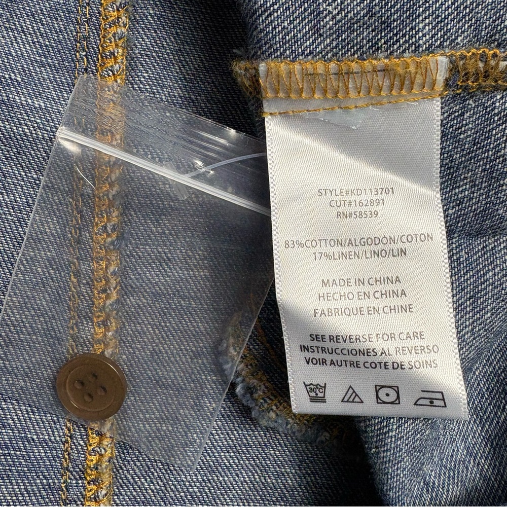 NWT KUT from the Kloth Emiko Sweetheart Denim Mini Dress Dark Wash Size L - Picture 12 of 15